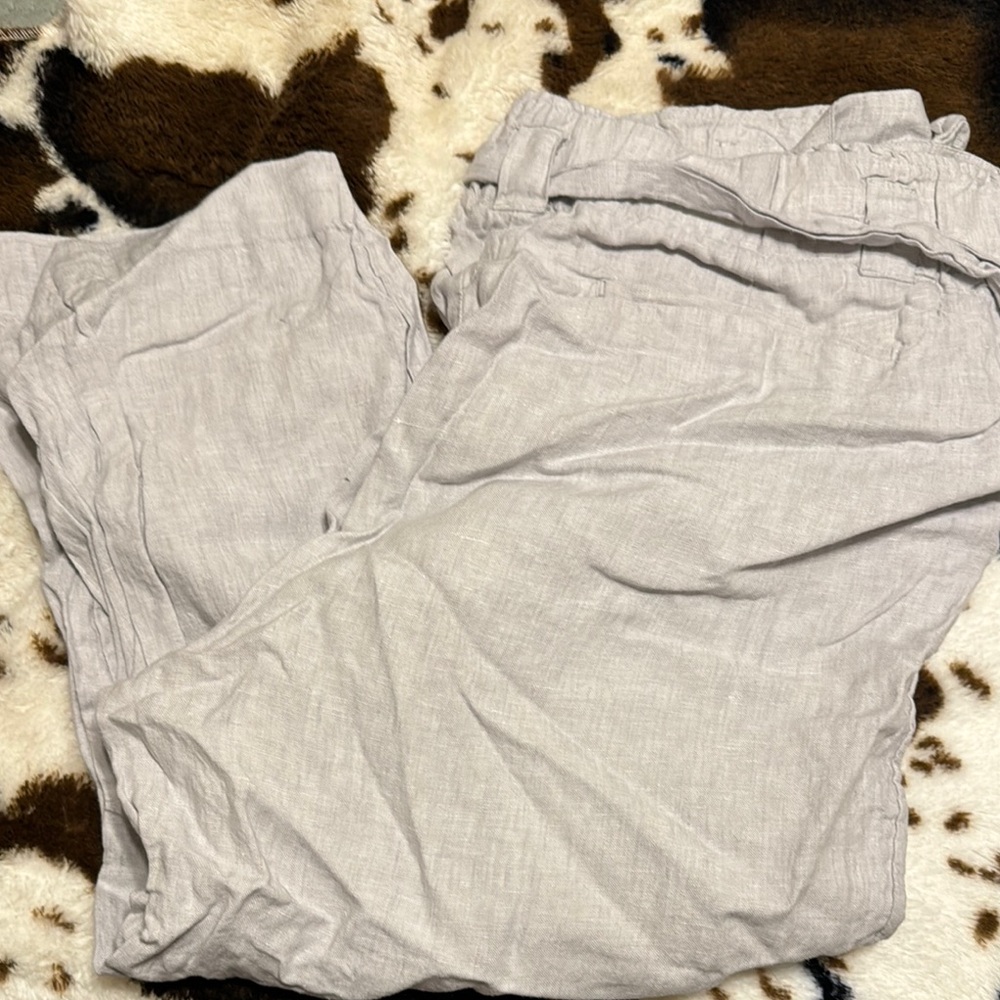 Chico’s gray/blue linen pant